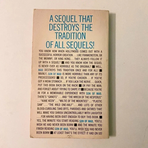 Vintage 1979 Son of Mad William M Gaines Comic  Magazine Paperback Book - Picture 2 of 16